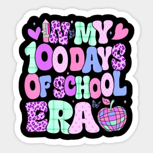 In My 100 Days of School Era Groovy 100th Day of School 2024 Sticker